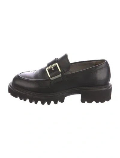 Pre-owned Allsaints Leather Loafers In Black
