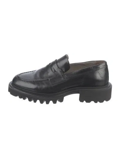 Pre-owned Allsaints Leather Loafers In Black