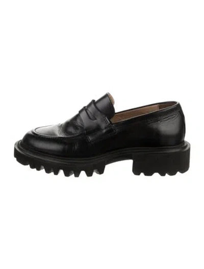 Pre-owned Allsaints Leather Loafers In Black
