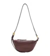 Allsaints Womens Dark Red Luna Leather Cross-body Bag In Red