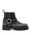 Allsaints Leather Maddie Biker Boots In Black