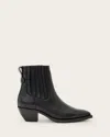 Allsaints Leather Marcie Chelsea Boots In Animal Print