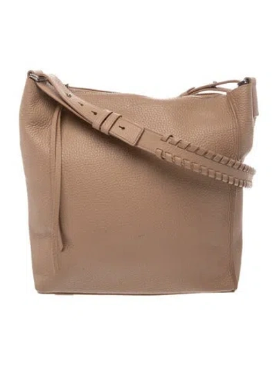 Pre-owned Allsaints Leather Messenger Bag In Brown