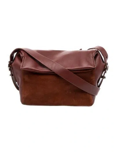 Pre-owned Allsaints Leather Messenger Bag In Brown
