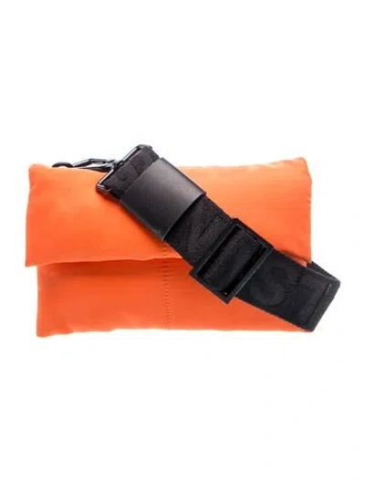 Pre-owned Allsaints Leather Messenger Bag W/ Tags In Orange