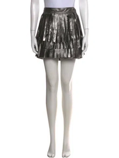 Pre-owned Allsaints Leather Mini Skirt In Black