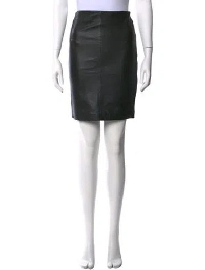 Pre-owned Allsaints Leather Mini Skirt W/ Tags In Black