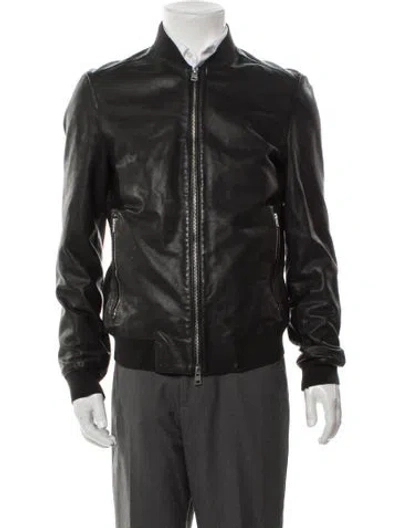 Pre-owned Allsaints Leather Moto Jacket In Black