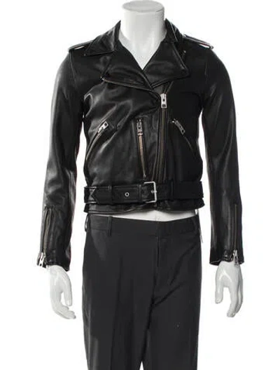 Pre-owned Allsaints Leather Moto Jacket In Brown