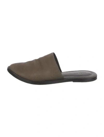 Pre-owned Allsaints Leather Mules In Brown