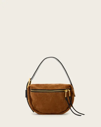 Allsaints Leather Noemie Mini Shoulder Bag In Red