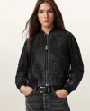 Allsaints Leather Orten 94 Leather Bomber Jacket In Black