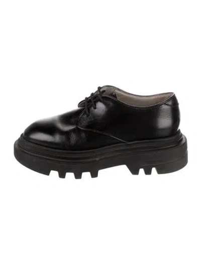 Pre-owned Allsaints Leather Oxfords In Black