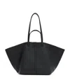 Allsaints Phoenix Spacious Leather Tote Bag In Black