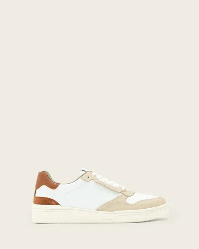 Allsaints Leather Regan Low Top Trainers In White