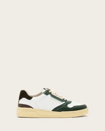 Allsaints Leather Regan Low Top Trainers In Multi
