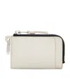 Allsaints Womens Birch White Remy Logo-debossed Square Leather Wallet