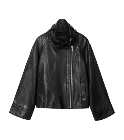Allsaints Leather Rhodes Jacket In Black