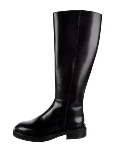 Pre-owned Allsaints Leather Riding Boots In Black
