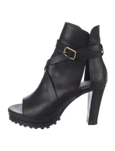 Pre-owned Allsaints Leather Sandals In Black