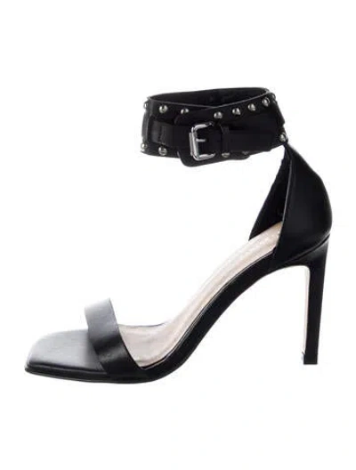 Pre-owned Allsaints Leather Sandals In Black
