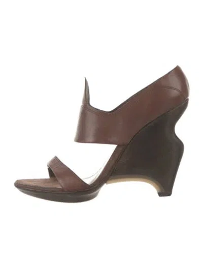 Pre-owned Allsaints Leather Sandals In Brown