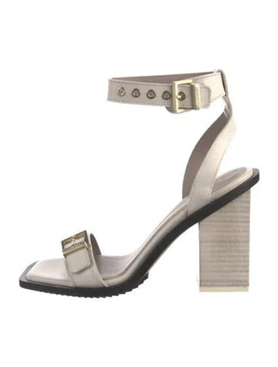 Pre-owned Allsaints Leather Sandals In Neutrals