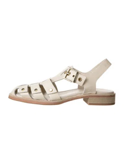 Pre-owned Allsaints Leather Sandals In Neutrals