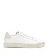 Allsaints Womens White Shana Logo-print Leather Low-top Trainers