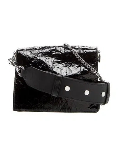 Pre-owned Allsaints Leather Shoulder Bag In Black