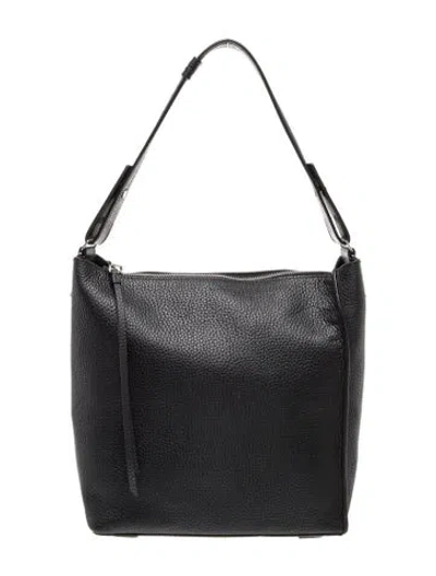 Pre-owned Allsaints Leather Shoulder Bag In Black
