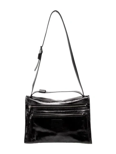 Pre-owned Allsaints Leather Shoulder Bag In Black