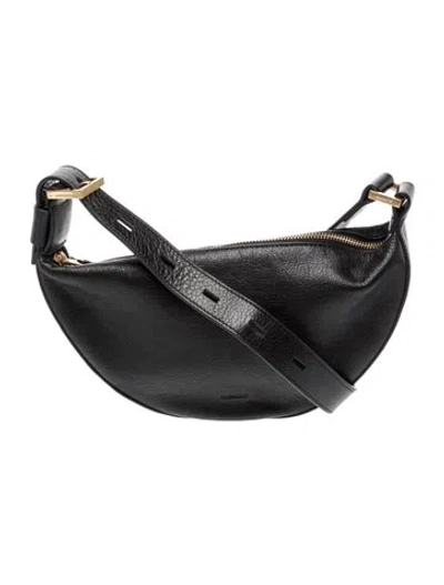 Pre-owned Allsaints Leather Shoulder Bag In Black