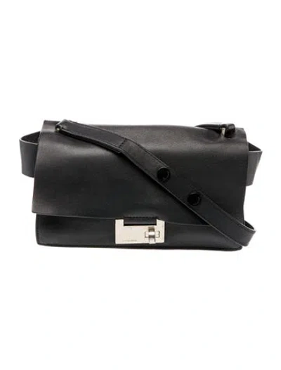 Pre-owned Allsaints Leather Shoulder Bag In Black