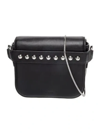 Pre-owned Allsaints Leather Shoulder Bag In Black