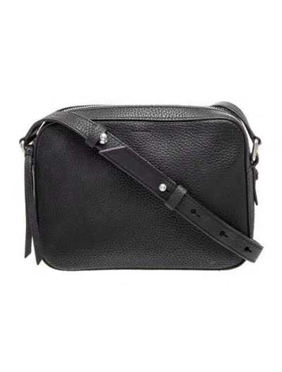 Pre-owned Allsaints Leather Shoulder Bag In Black