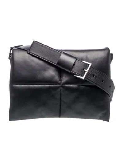 Pre-owned Allsaints Leather Shoulder Bag In Black