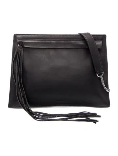 Pre-owned Allsaints Leather Shoulder Bag In Black