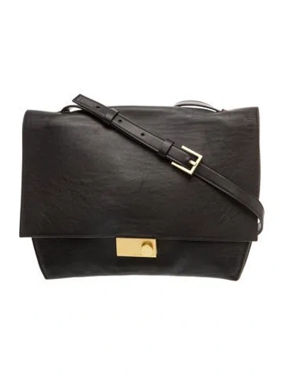 Pre-owned Allsaints Leather Shoulder Bag In Black