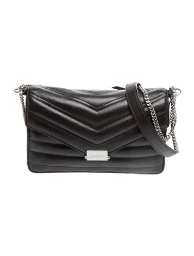 Pre-owned Allsaints Leather Shoulder Bag In Black