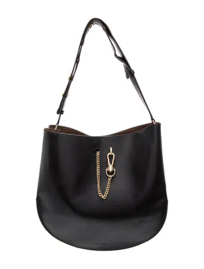 Pre-owned Allsaints Leather Shoulder Bag In Black