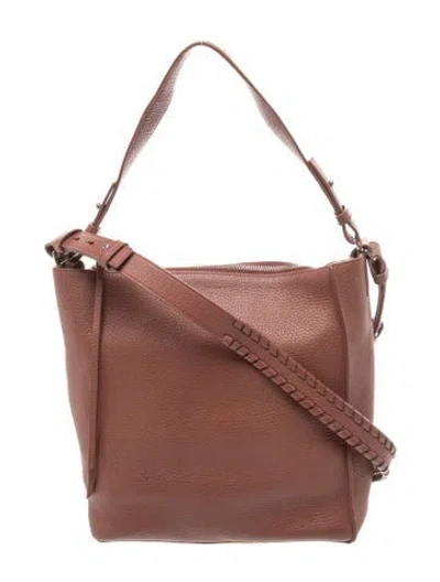 Pre-owned Allsaints Leather Shoulder Bag In Brown