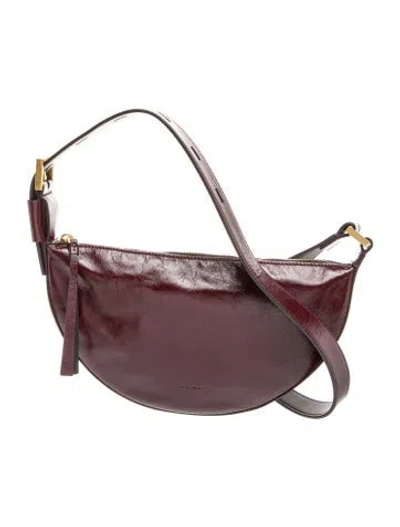 Pre-owned Allsaints Leather Shoulder Bag In Burgundy