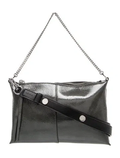 Pre-owned Allsaints Leather Shoulder Bag In Gray