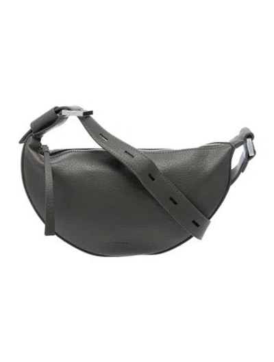 Pre-owned Allsaints Leather Shoulder Bag In Gray