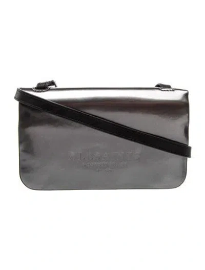 Pre-owned Allsaints Leather Shoulder Bag In Gray
