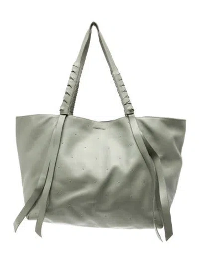 Pre-owned Allsaints Leather Shoulder Bag In Green