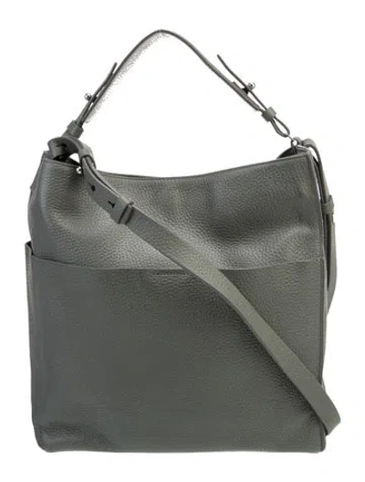 Pre-owned Allsaints Leather Shoulder Bag In Green