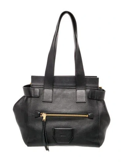Pre-owned Allsaints Leather Shoulder Bag In Grey