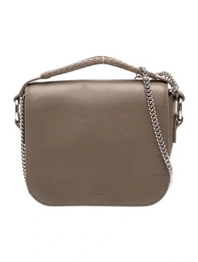 Pre-owned Allsaints Leather Shoulder Bag In Grey